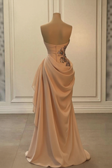 Sweetheart Mermaid Long Chiffon Prom Dress with Beads