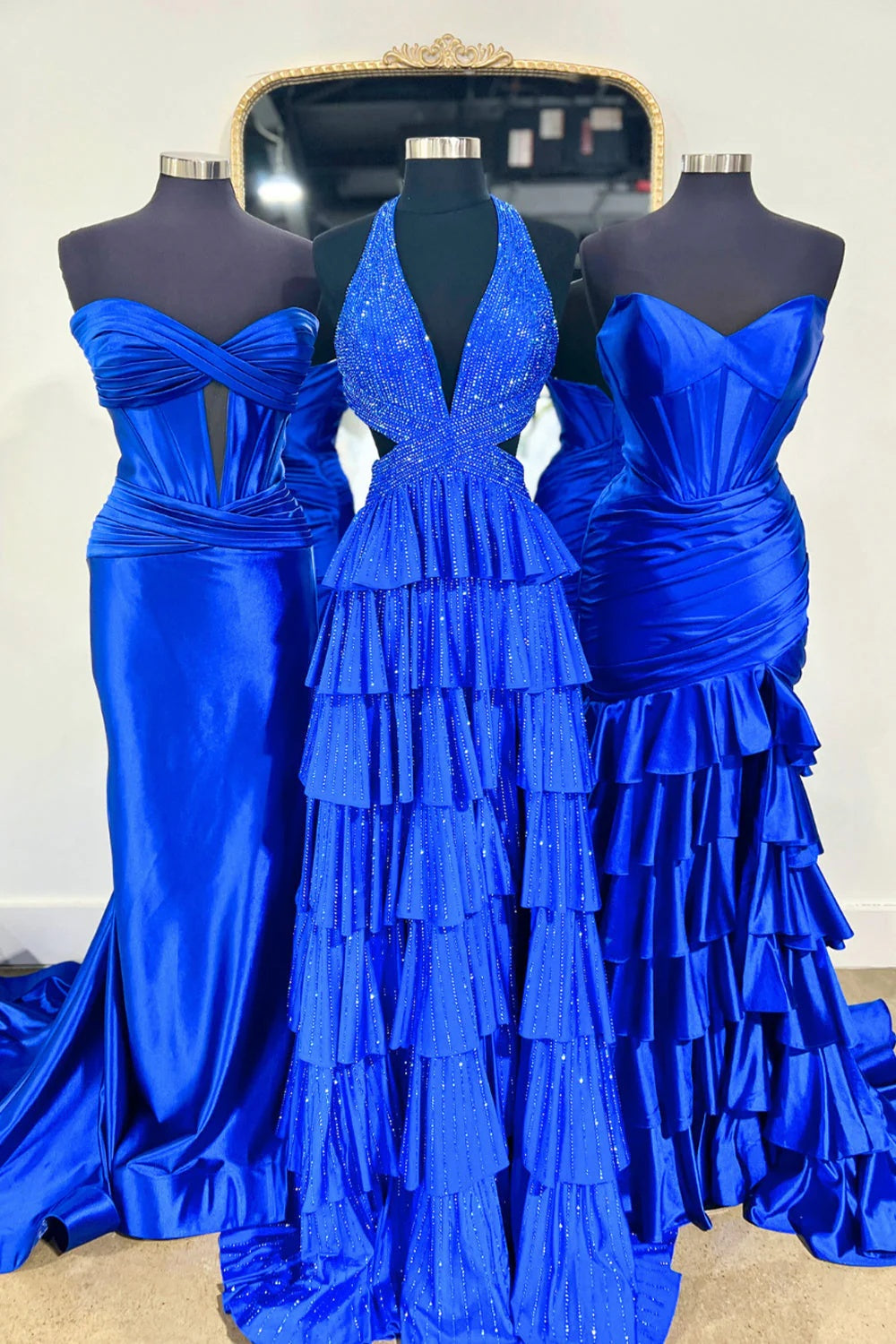 Sexy Sleeveless Halter A-line Long Prom Dress with Slit