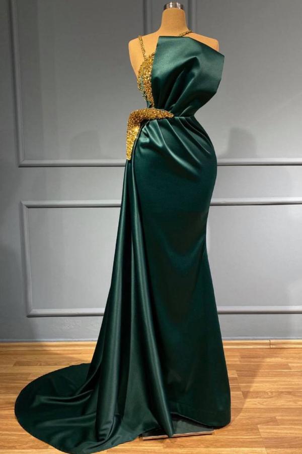 Elegant Long Mermaid Halter Satin Formal Dress